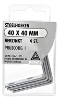 Stoelhoeken 40 40mm verz 4st - Deltafix