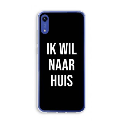 Ik wil naar huis - Zwart: Honor Play 8A Transparant Hoesje