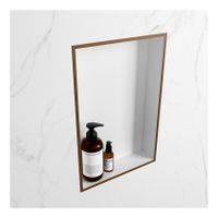 Wandnis Solid Surface Easy | In- en opbouw | 30x45x8 cm | 1 vak | Rust/Talc