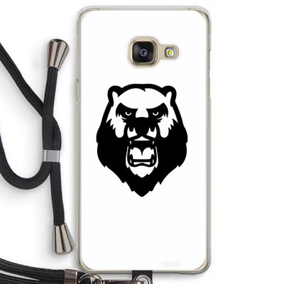 Angry Bear (white): Samsung Galaxy A3 (2016) Transparant Hoesje met koord