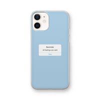 Reminder: iPhone 12 Transparant Hoesje