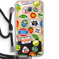 Fruitsticker: Samsung Galaxy J3 (2016) Transparant Hoesje met koord