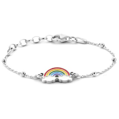 Armband Regenboog zilver-emaille meerkleurig