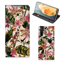 OPPO Reno3 | A91 Smart Cover Flowers - thumbnail