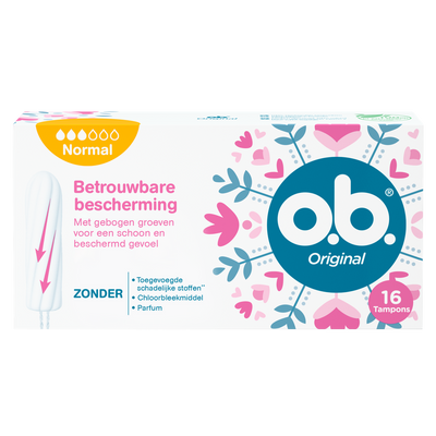 OB Original Tampons Normal - met gebogen groeven