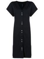 Lygia & Nanny robe-chemise Artemis à col v - Noir - thumbnail