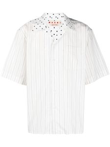 Marni chemise en coton à rayures - Blanc