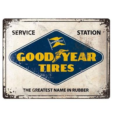 Tin Sign 'Goodyear Tires' 30 x 40 cm