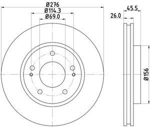 Remschijf Gecoat 54982PRO 8DD355116311