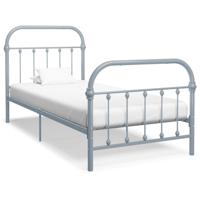 Bedframe metaal grijs 90x200 cm