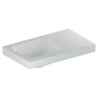 Geberit iCon Light fontein 53x31 cm, 1 kraangat, zonder overloop aflegvlak rechts, wit - thumbnail