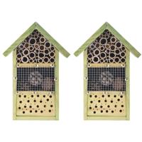 4x stuks esschert design doe-het-zelf insectenhotel/insecten nestkast - 14 x 18 x 26 cm