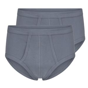 Beeren heren slip - 2-pack - donkergrijs - katooen - ondergoed klassiek - onderbroeken