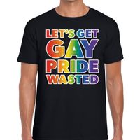 Gay pride Lets get gay pride wasted pride zwart heren 2XL  -