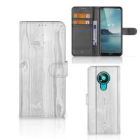 Nokia 3.4 | Book Style Case | White Wood
