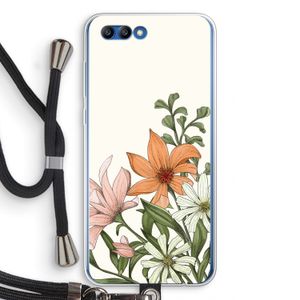 Floral bouquet: Honor 10 Transparant Hoesje met koord