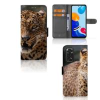 Xiaomi Redmi Note 11/11S | Telefoonhoesje | Met pasjeshouder | Luipaard