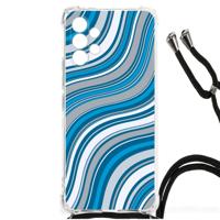 Samsung Galaxy A13 4G Doorzichtige Silicone Hoesje Waves Blue