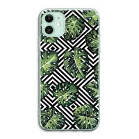 Geometrische jungle: iPhone 11 Transparant Hoesje