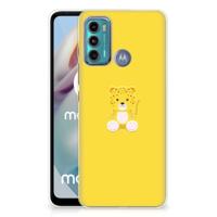 Motorola Moto G60 Telefoonhoesje met Naam Baby Leopard