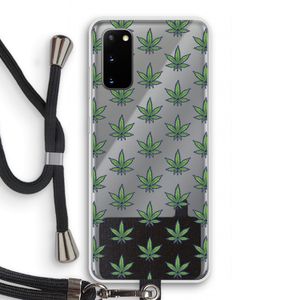 Weed: Samsung Galaxy S20 Transparant Hoesje met koord