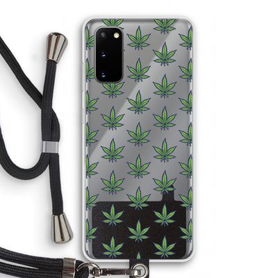 Weed: Samsung Galaxy S20 Transparant Hoesje met koord