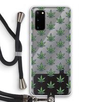 Weed: Samsung Galaxy S20 Transparant Hoesje met koord
