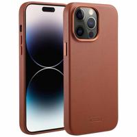Accezz MagSafe Leather Backcover iPhone 14 Pro Max Telefoonhoesje Bruin Accezz MagSafe Leather Backcover iPhone 14 Pro Max Telefoonhoesje Bruin