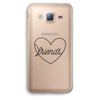 Friends heart black: Samsung Galaxy J3 (2016) Transparant Hoesje - thumbnail