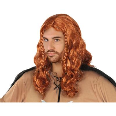 Pruik Bruin Viking Man