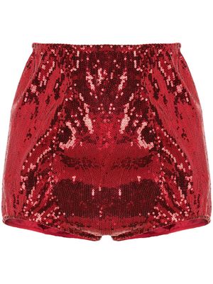 Dolce & Gabbana culotte à sequins - Rouge