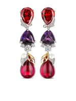 Anabela Chan boucles d'oreilles en or 18ct ornées de pierres variées - Violet