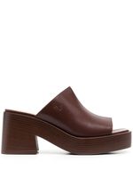 Tod's mules 80 mm à plateforme - Marron - thumbnail