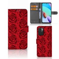Xiaomi Redmi 10 Hoesje Red Roses Xiaomi Redmi 10 Hoesje Red Roses