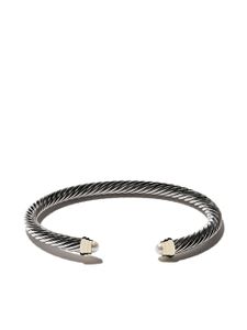 David Yurman bracelet Cable Classics en or jaune 14ct serti de perles - Argent