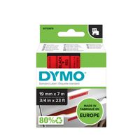 DYMO D1 -Standard Labels - Black on Red - 19mm x 7m - thumbnail