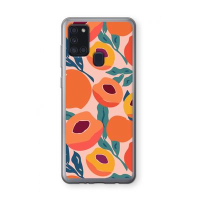Perzik: Samsung Galaxy A21s Transparant Hoesje