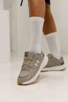 Under Armour Edge Leather Sneakers Heren Beige - Maat 44.5 - Kleur: Beige | Soccerfanshop