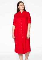 Yoek Blouse long roll up sl | Rood | Maat 58/60