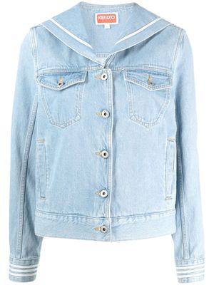 Kenzo veste en jean Sailor à logo brodé - Bleu