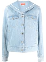 Kenzo veste en jean Sailor à logo brodé - Bleu