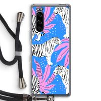 Tijger: Sony Xperia 5 Transparant Hoesje met koord