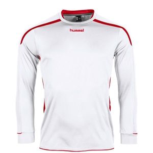 Hummel 111005 Preston Shirt l.m. - White-Red - XXL