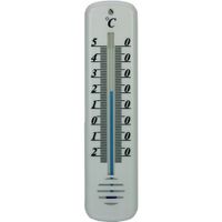 Thermometer buiten - wit - kunststof - 14 cm   -