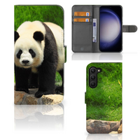 Samsung Galaxy S23 Plus Telefoonhoesje met Pasjes Panda - thumbnail