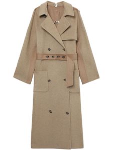 Rokh manteau long à boutonnière croisée - Marron