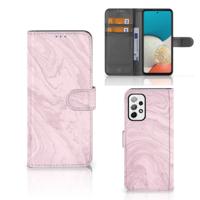 Samsung Galaxy A73 5G | Bookcase | Marble Pink - Origineel Cadeau Vriendin