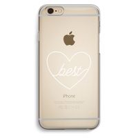 Best heart pastel: iPhone 6 / 6S Transparant Hoesje
