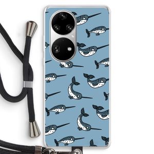 Narwhal: Huawei P50 Pro Transparant Hoesje met koord