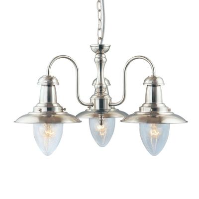 Searchlight Zilveren hanglampFisherman 3-lichts - 5333-3SS